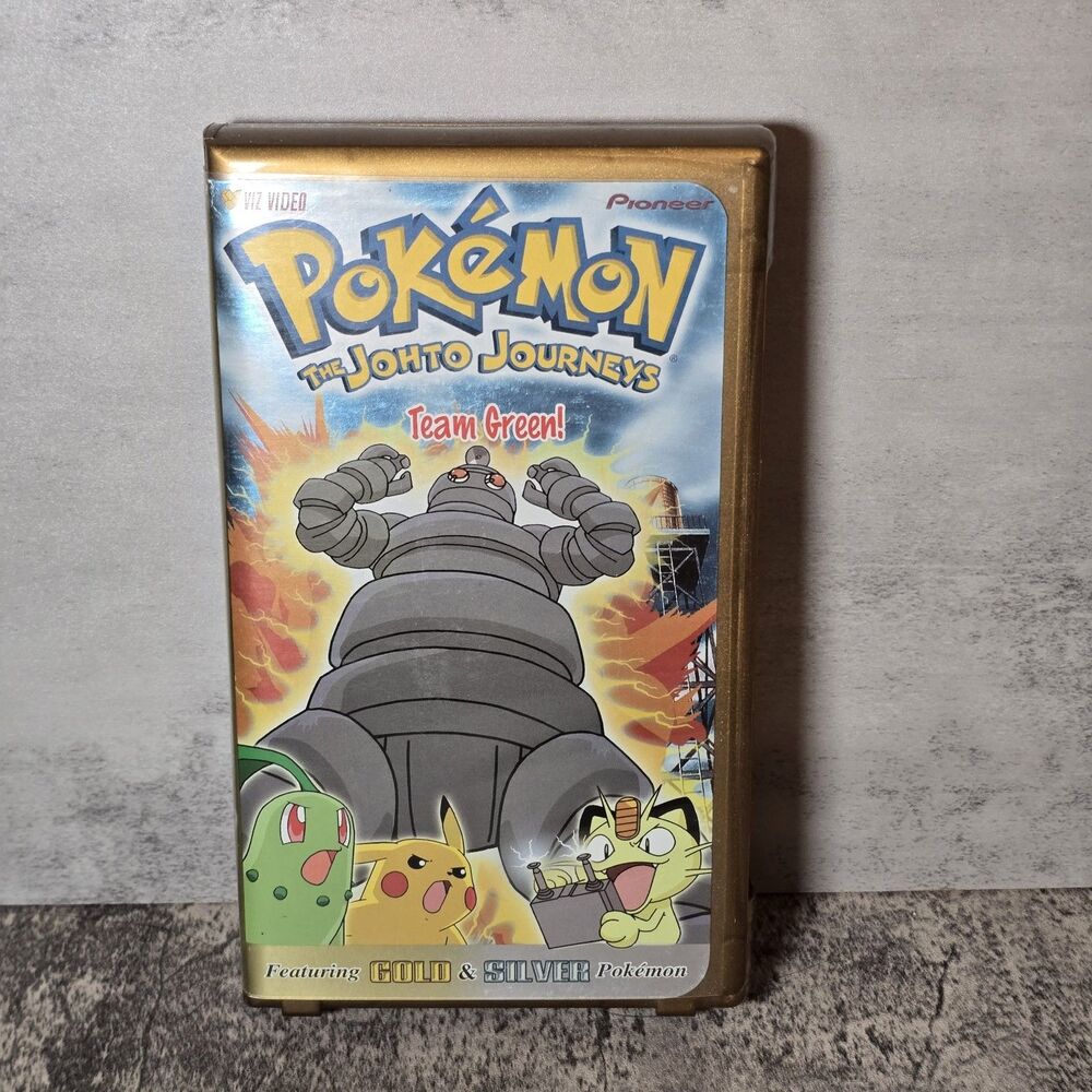 Pokemon The Johto Journeys Team Green VHS Tape Good Condition Y2K